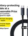 Baseus USB Cable For iPhone 13 12 11 pro max iPhone USB Cable Fast Charging For iPhone X XR 8 USB Type C to lightning Cable