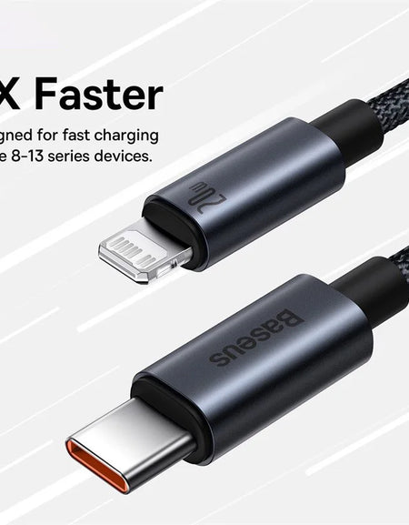 Baseus USB Cable For iPhone 13 12 11 pro max iPhone USB Cable Fast Charging For iPhone X XR 8 USB Type C to lightning Cable