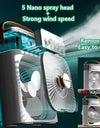 3 In 1 Summer Cooling Fan Portable Desktop Humidifier USB Mini Air Conditioners Night Light Water Mist For Home Or Office