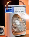 3 In 1 Summer Cooling Fan Portable Desktop Humidifier USB Mini Air Conditioners Night Light Water Mist For Home Or Office